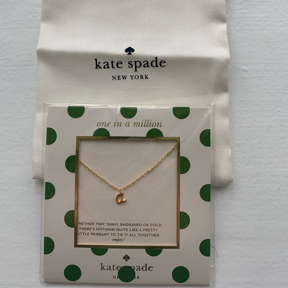 Kate Spade “A” initial necklace